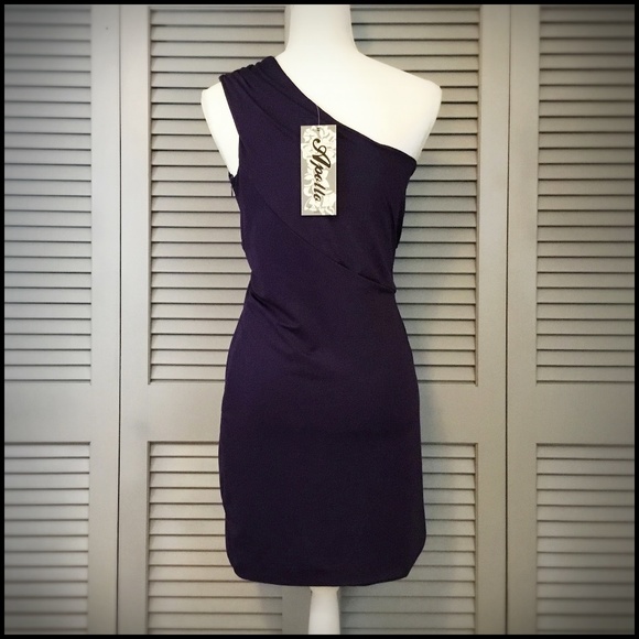 Apollo Deep Purple One Shoulder Special Occasion, Prom, Cocktail, Dress - Picture 5 of 8